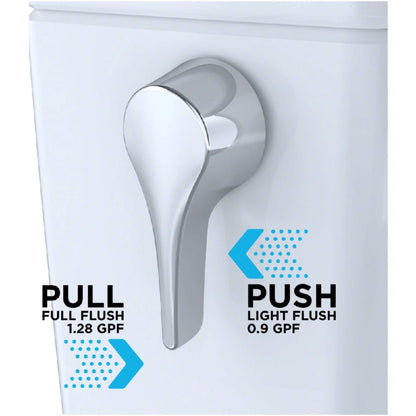 TOTO Aquia IV Cube 1.28 GPF and 0.9 GPF Dynamax Tornado Flush Toilet with Washlet S7A Bidet Seat