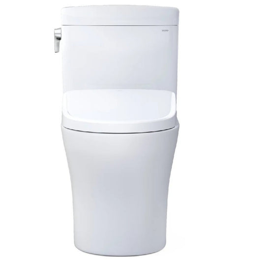 TOTO Aquia IV Cube 1.28 GPF and 0.9 GPF Dynamax Tornado Flush Toilet with Washlet S7A Bidet Seat