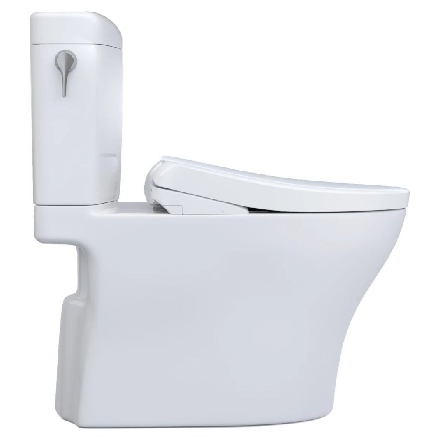 TOTO Aquia IV Cube 1.28 GPF and 0.9 GPF Dynamax Tornado Flush Toilet with Washlet S7A Bidet Seat