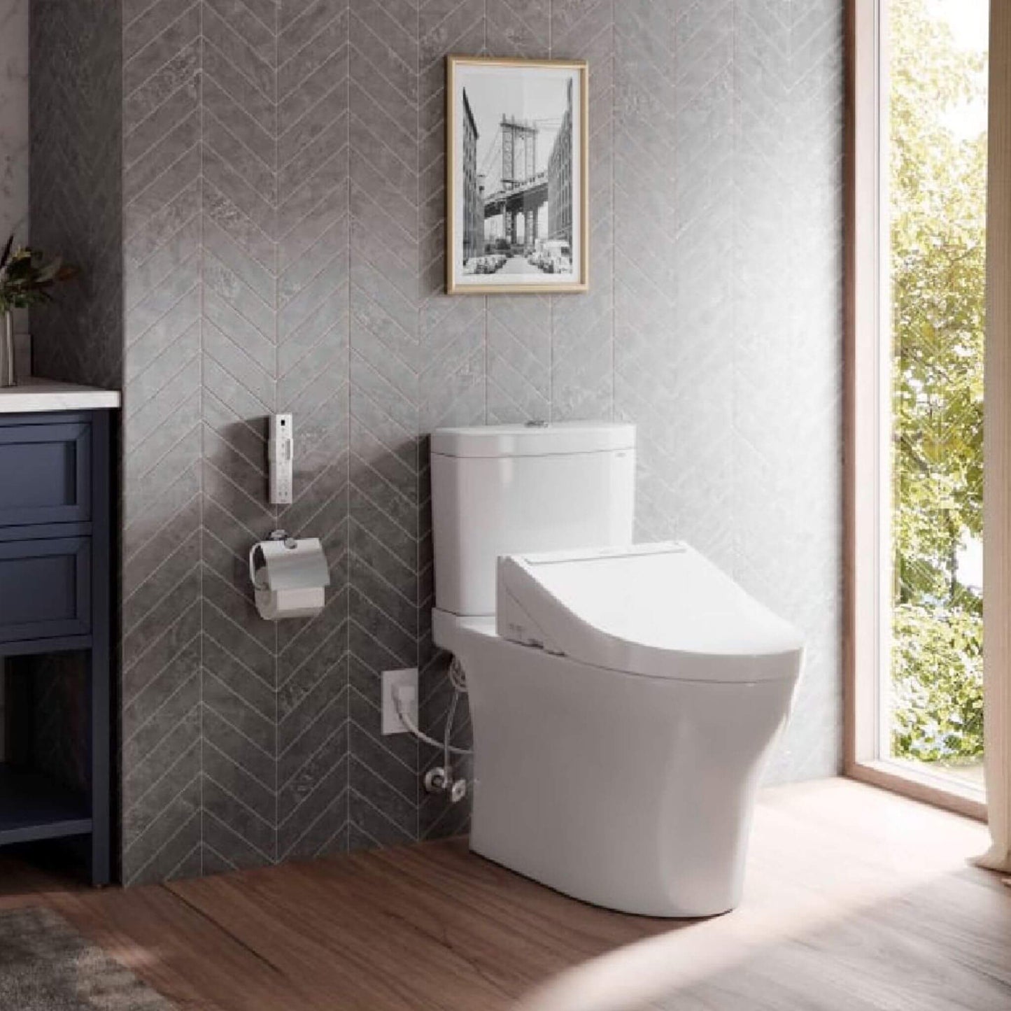 TOTO Aquia IV 1.28 GPF And 0.9 GPF Universal Height Elongated Bidet Seat Toilet