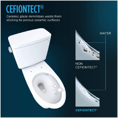 TOTO Aquia IV Dual Flush Elongated Universal Height Toilet with Washlet S7 Bidet Seat