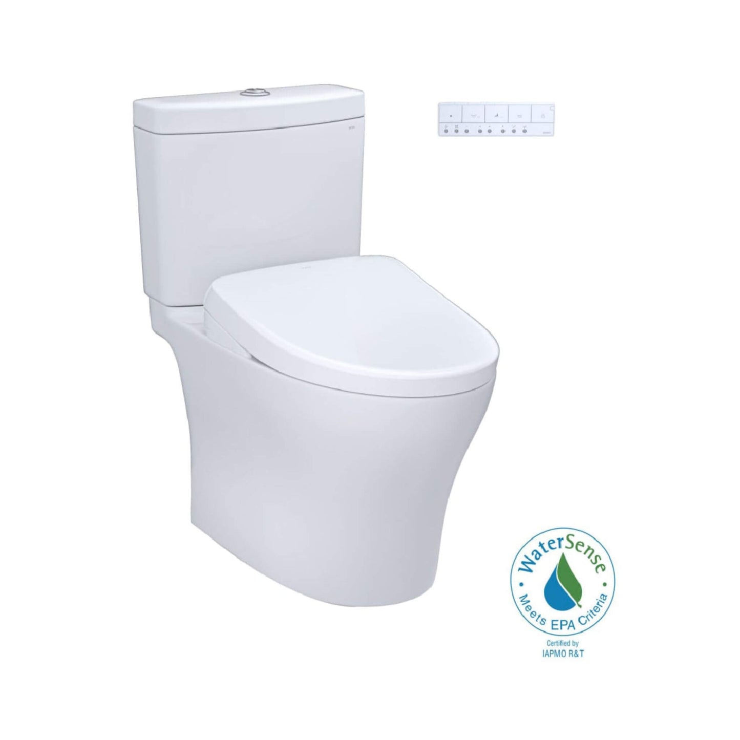 TOTO Aquia IV Dual Flush Elongated Universal Height Toilet with Washlet S7 Bidet Seat