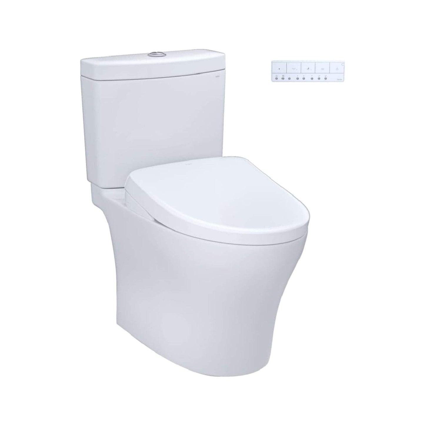 TOTO Aquia IV Dual Flush Elongated Universal Height Toilet with Washlet S7 Bidet Seat