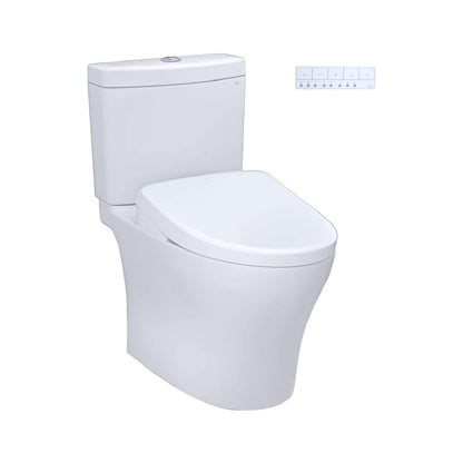 TOTO Aquia IV Dual Flush Elongated Universal Height Toilet with Washlet S7 Bidet Seat