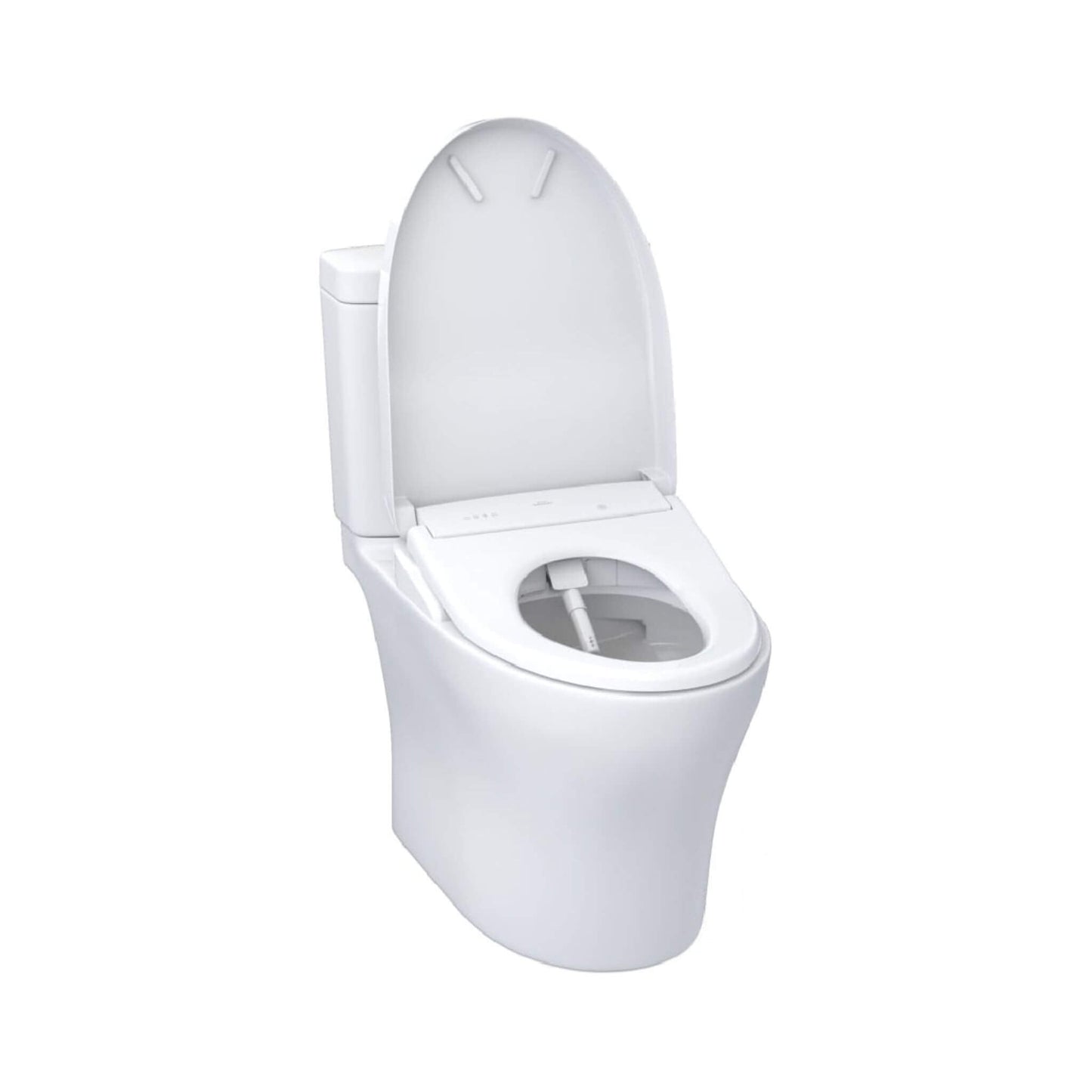 TOTO Aquia IV Dual Flush Elongated Universal Height Toilet with Washlet S7 Bidet Seat
