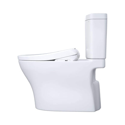 TOTO Aquia IV Dual Flush Elongated Universal Height Toilet with Washlet S7 Bidet Seat