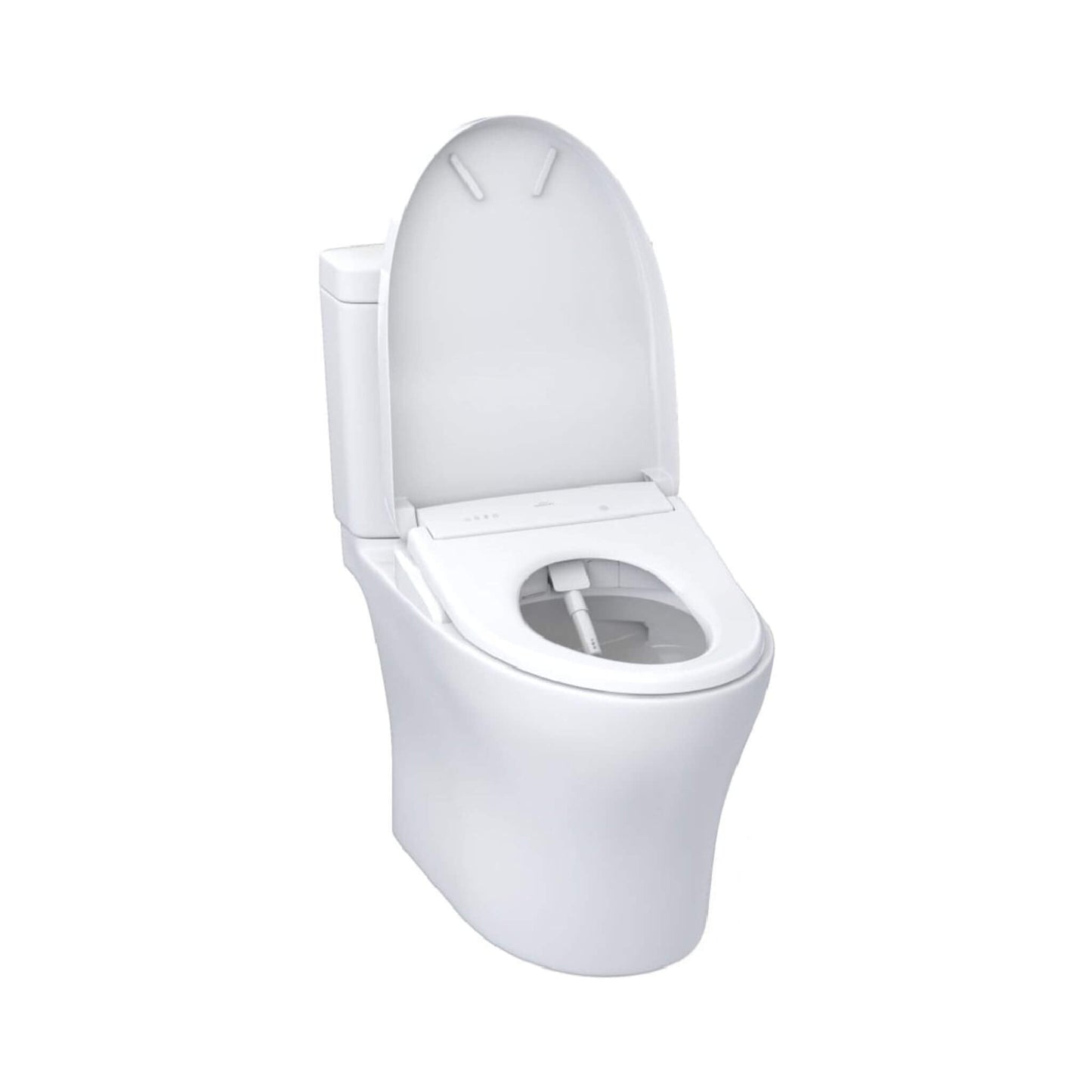 TOTO Aquia IV Dual Flush Elongated Chair Height Toilet with Washlet S7A
