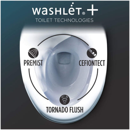 TOTO Aquia IV Dual Flush Elongated Chair Height Toilet with Washlet S7A