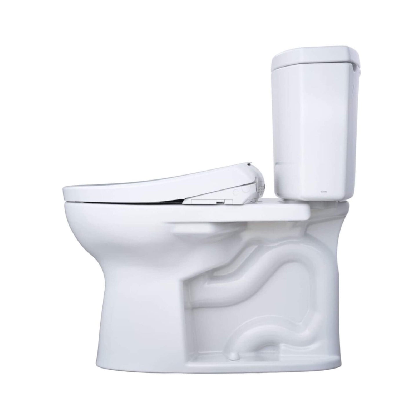 TOTO Drake II 1.28 GPF Elongated Chair Height Toilet with Washlet S7 Bidet Seat