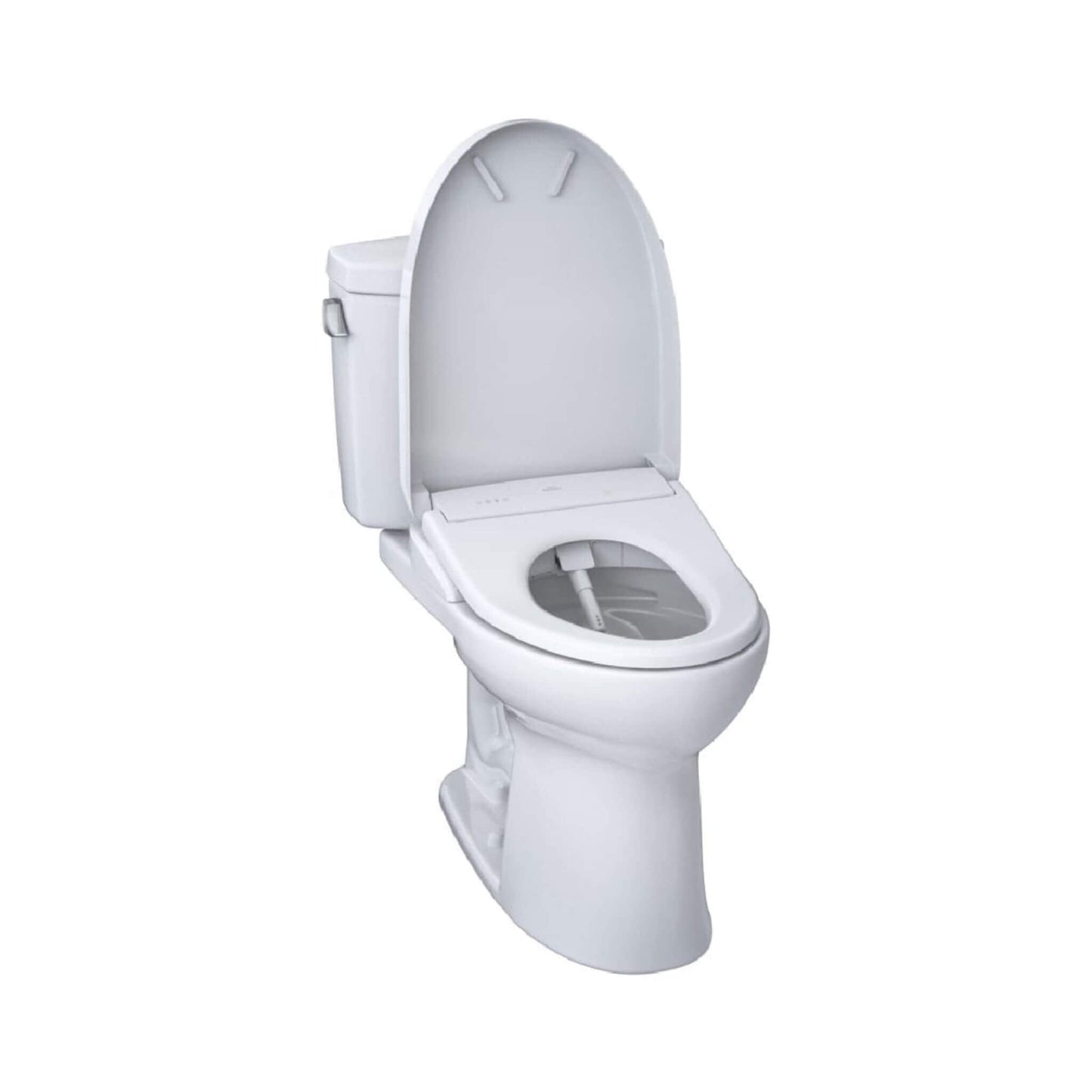 TOTO Drake II 1.28 GPF Elongated Chair Height Toilet with Washlet S7 Bidet Seat