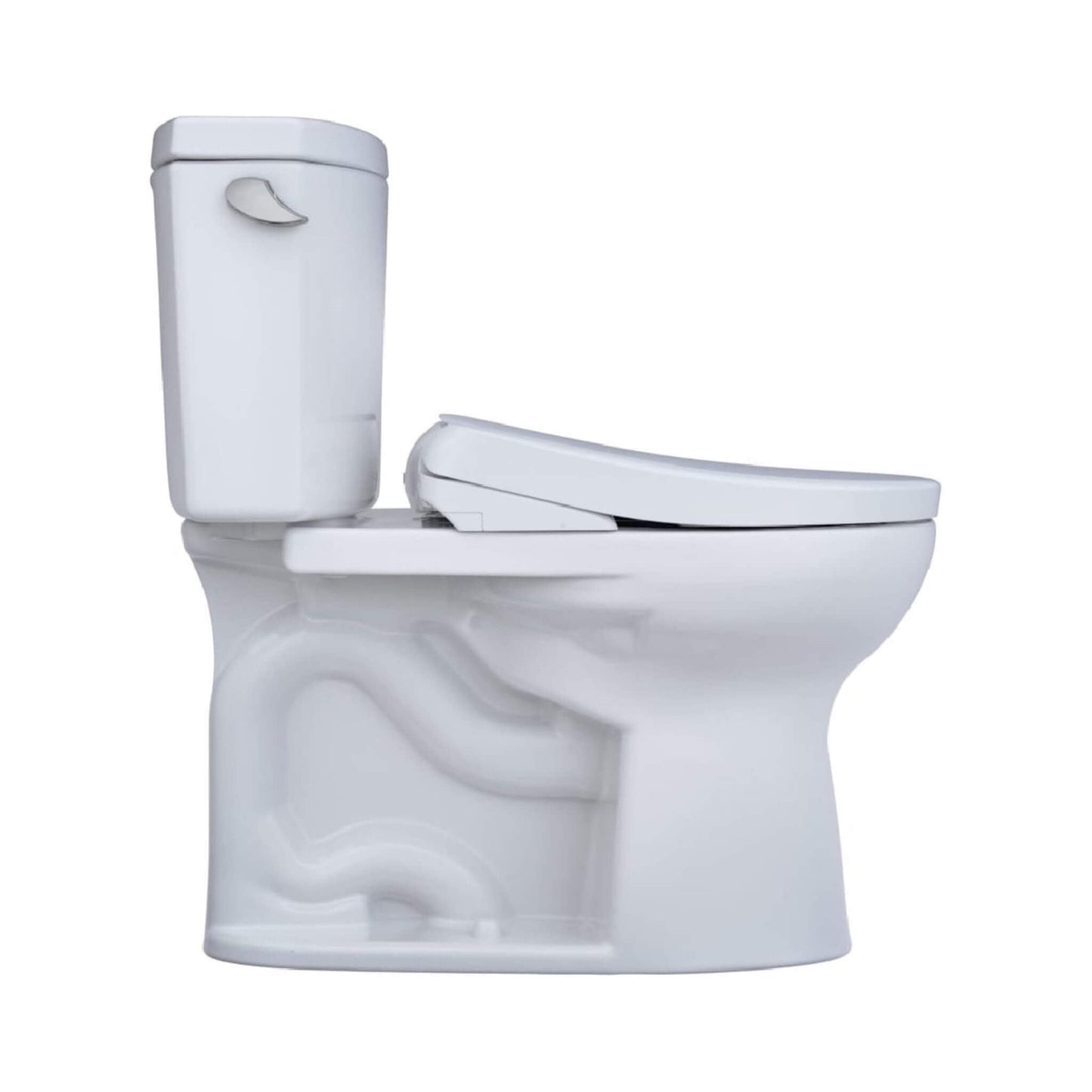 TOTO Drake II 1.28 GPF Elongated Chair Height Toilet with Washlet S7 Bidet Seat