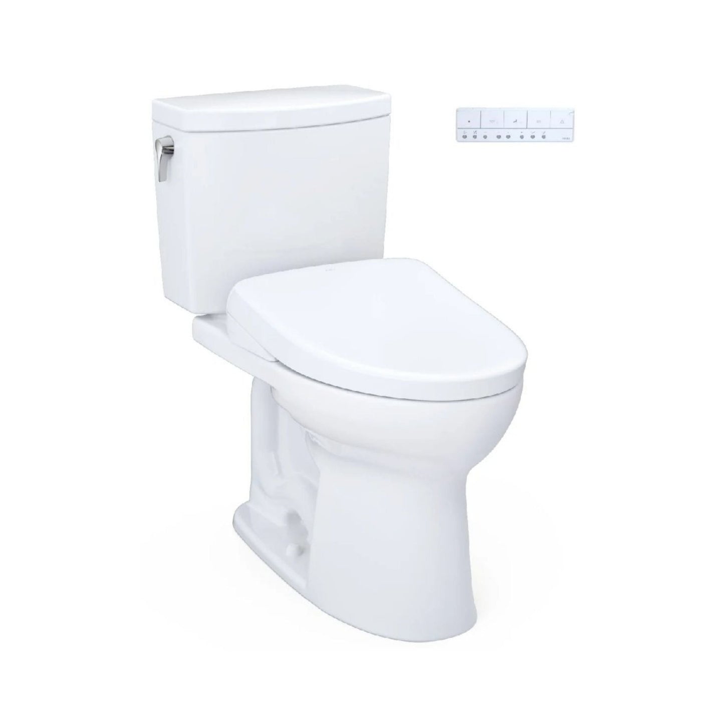 TOTO Drake II 1 GPF Elongated Chair Height Toilet with Washlet S7A Bidet Seat
