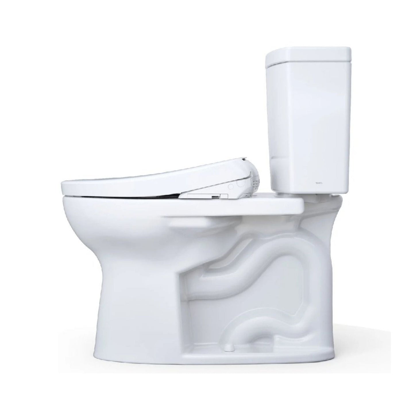 TOTO Drake II 1 GPF Elongated Chair Height Toilet with Washlet S7A Bidet Seat