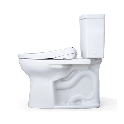 TOTO Drake II 1 GPF Elongated Chair Height Toilet with Washlet S7A Bidet Seat