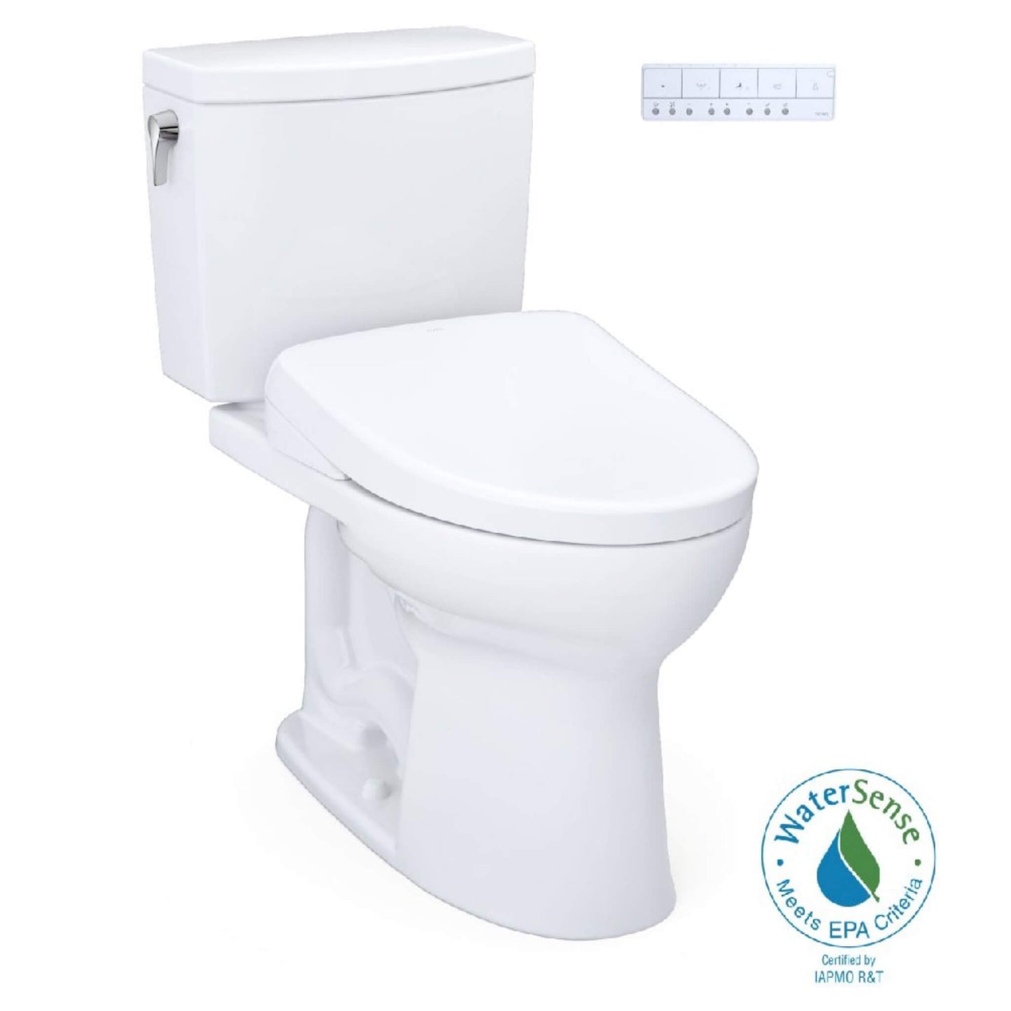 TOTO Drake II Washlet S7 And 1.0 GPF Elongated Chair Height Bidet Toilet