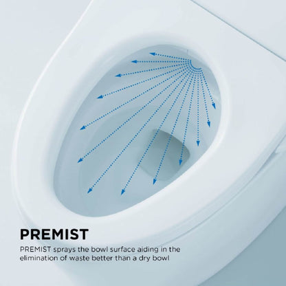 TOTO Vespin II 1.0 GPF Elongated Toilet with C2 Bidet Seat and Left Hand Lever