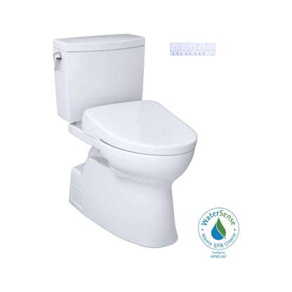 TOTO Vespin II 1 GPF EWater Elongated Toilet with Washlet S7 Bidet Seat and Night Light