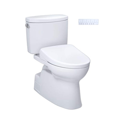 TOTO Vespin II 1.28 GPF Chair Height Elongated Toilet with Washlet+ S7A Auto Open Bidet Seat