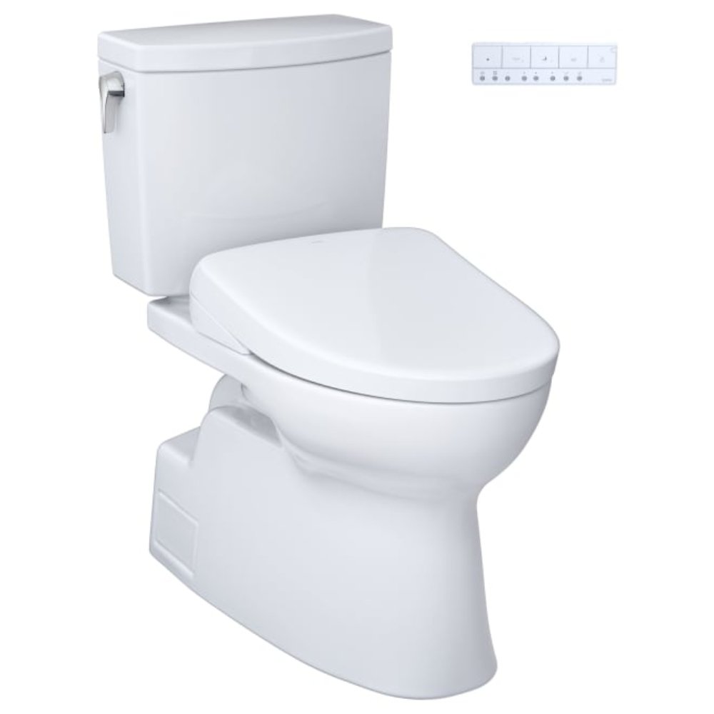 TOTO Vespin II 1 GPF Elongated Chair Height Toilet with Washlet S7A Auto Open Bidet Seat