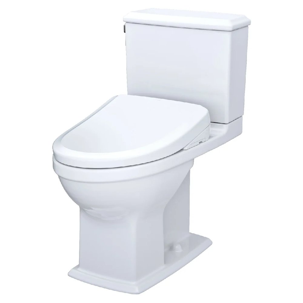 TOTO Connelly 0.9 GPF and 1.28 GPF Dual Flush Elongated Cefiontect Toilet with Washlet S7 Bidet Seat