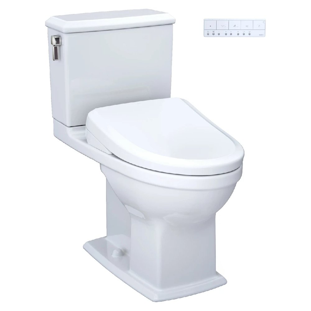 TOTO Connelly 0.9 GPF and 1.28 GPF Dual Flush Elongated Cefiontect Toilet with Washlet S7 Bidet Seat
