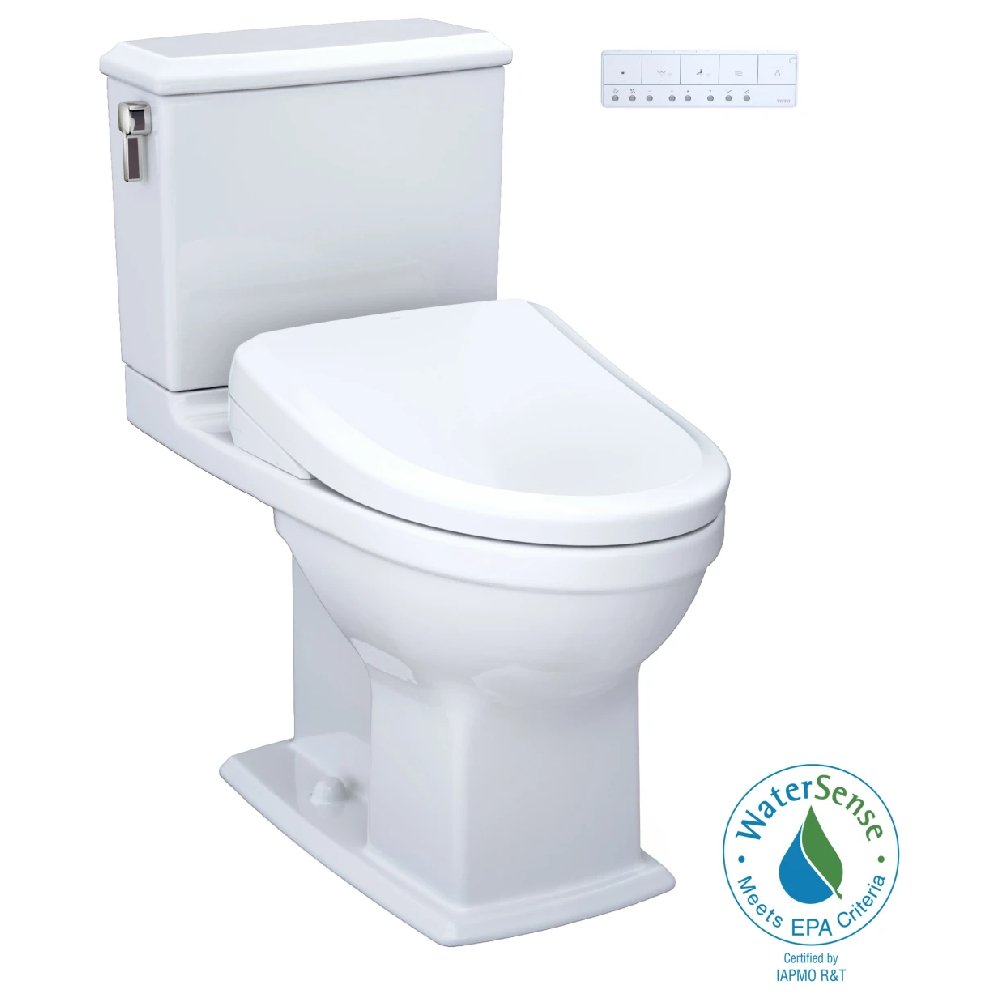 TOTO Connelly 0.9 GPF and 1.28 GPF Dual Flush Elongated Cefiontect Toilet with Washlet S7 Bidet Seat