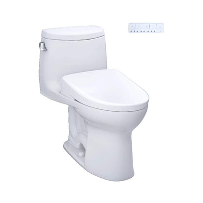 TOTO Ultramax II 1.28 GPF One Piece Elongated Chair Height with Washlet S7 Bidet Seat Soft Close
