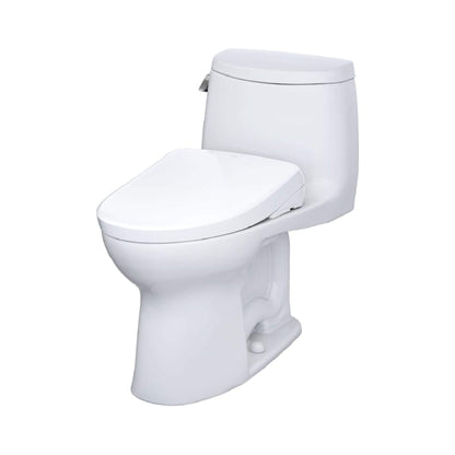 TOTO Ultramax II 1.28 GPF One Piece Elongated Chair Height with Washlet S7 Bidet Seat Soft Close
