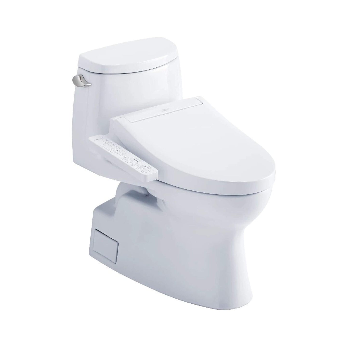 TOTO Carlyle II 1.28 GPF One Piece Elongated Toilet with Left Hand Lever and Washlet C2 Bidet Seat