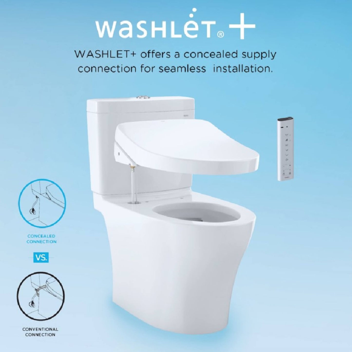 TOTO Carlyle II 1.28 GPF One Piece Elongated Toilet with Washlet C5 Bidet Seat