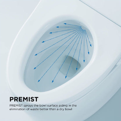 TOTO Nexus 1.28 GPF One Piece Washlet Elongated Toilet with Left Hand Lever and Build In Bidet Heated Seat Function
