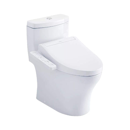 TOTO Aquia IV 1.28 GPF and 0.9 GPF Dual Flush Elongated Chair Height Toilet with C2 Bidet Seat