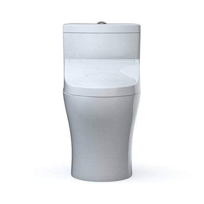 TOTO Aquia IV Washlet Elongated Chair Height Bidet Toilet Seat with Button Flush
