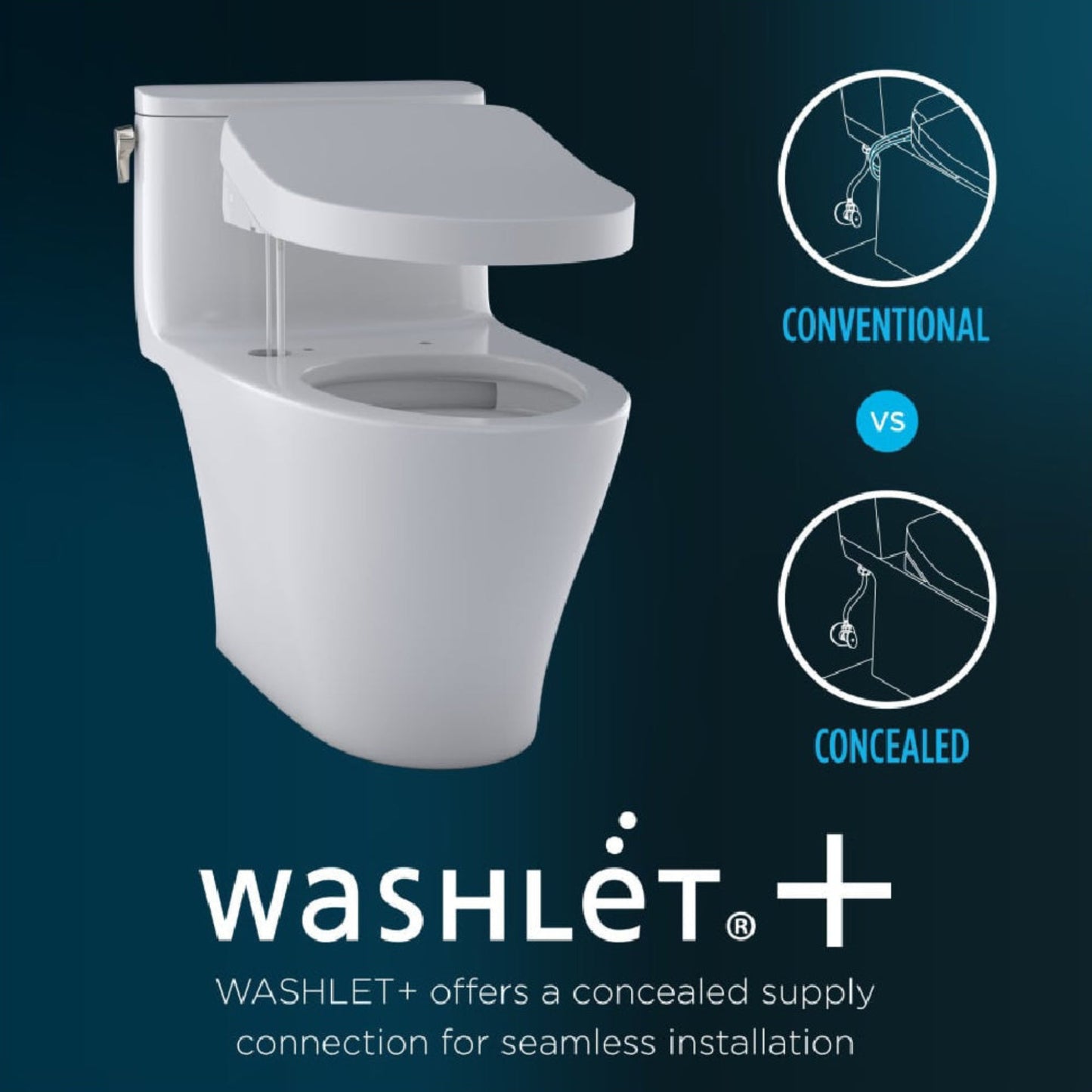 TOTO Aquia IV Washlet Elongated Chair Height Bidet Toilet Seat with Button Flush