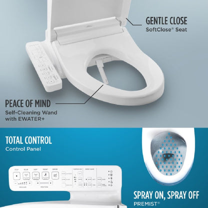 TOTO Drake Washlet C2 And 1.28 GPF Left Hand Lever with Elongated Universal Height Bidet Toilet