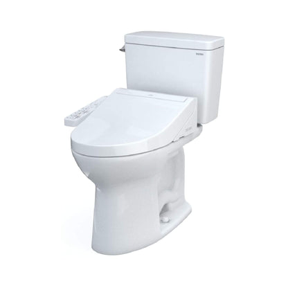 TOTO Drake 1.28 GPF Two Piece Elongated with Left Hand Lever and Washlet C2 Bidet Seat