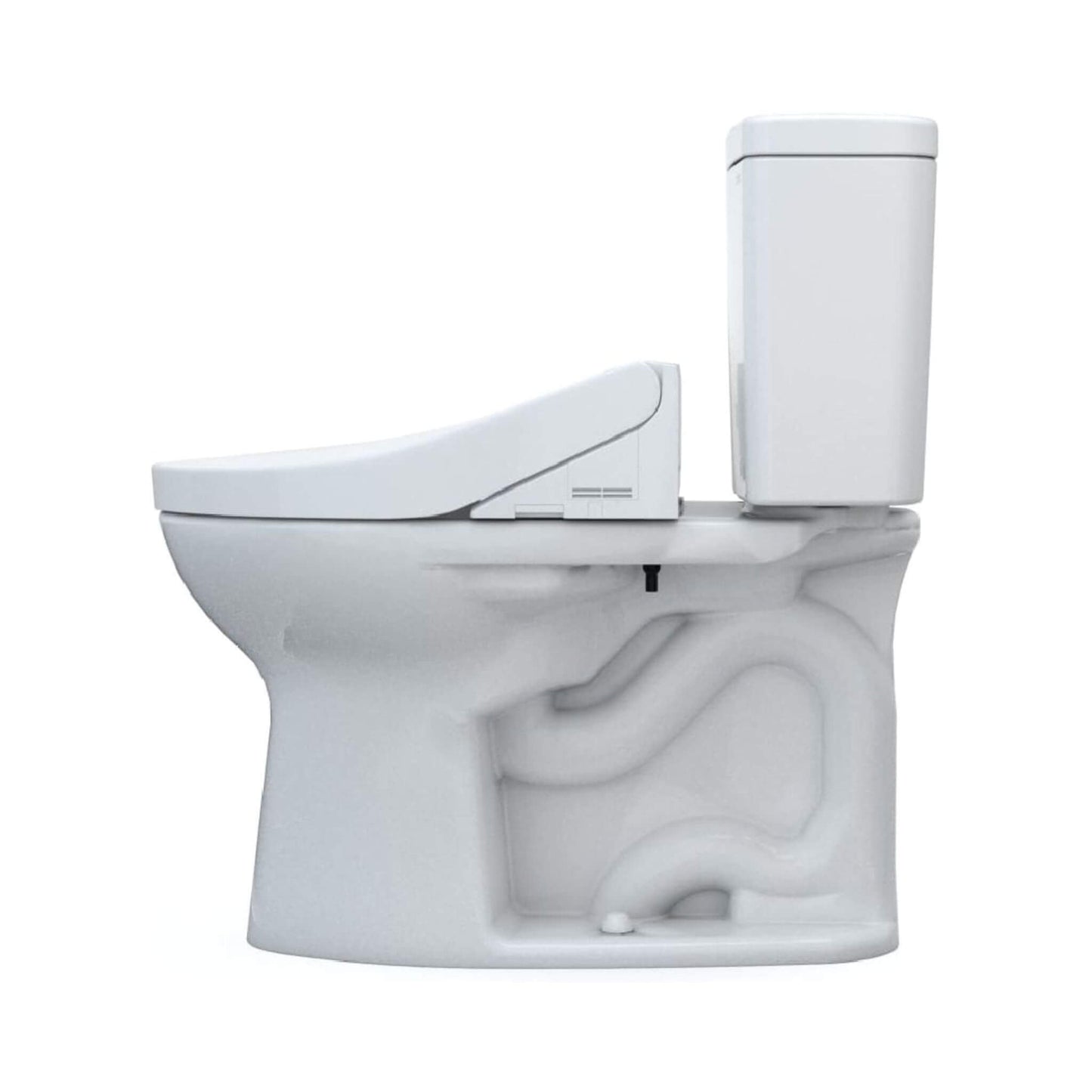 TOTO Drake 1.28 GPF Two Piece Elongated with Left Hand Lever and Washlet C2 Bidet Seat