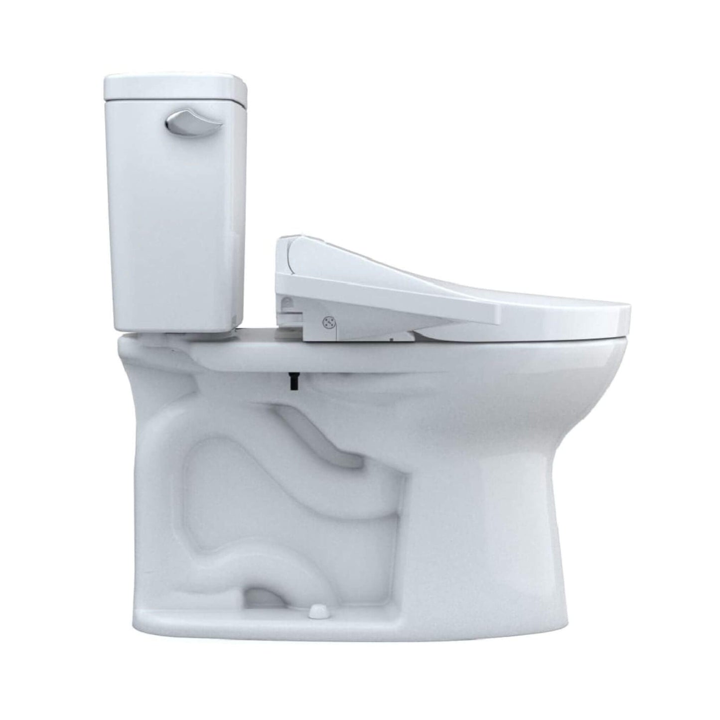 TOTO Drake 1.28 GPF Two Piece Elongated with Left Hand Lever and Washlet C2 Bidet Seat