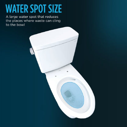TOTO Drake 1.28 GPF Two Piece Elongated with Left Hand Lever and Washlet C2 Bidet Seat