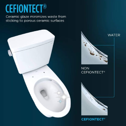 TOTO Drake Washlet C2 with 1.6 GPF Universal Height Bidet Toilet with Left Hand Lever