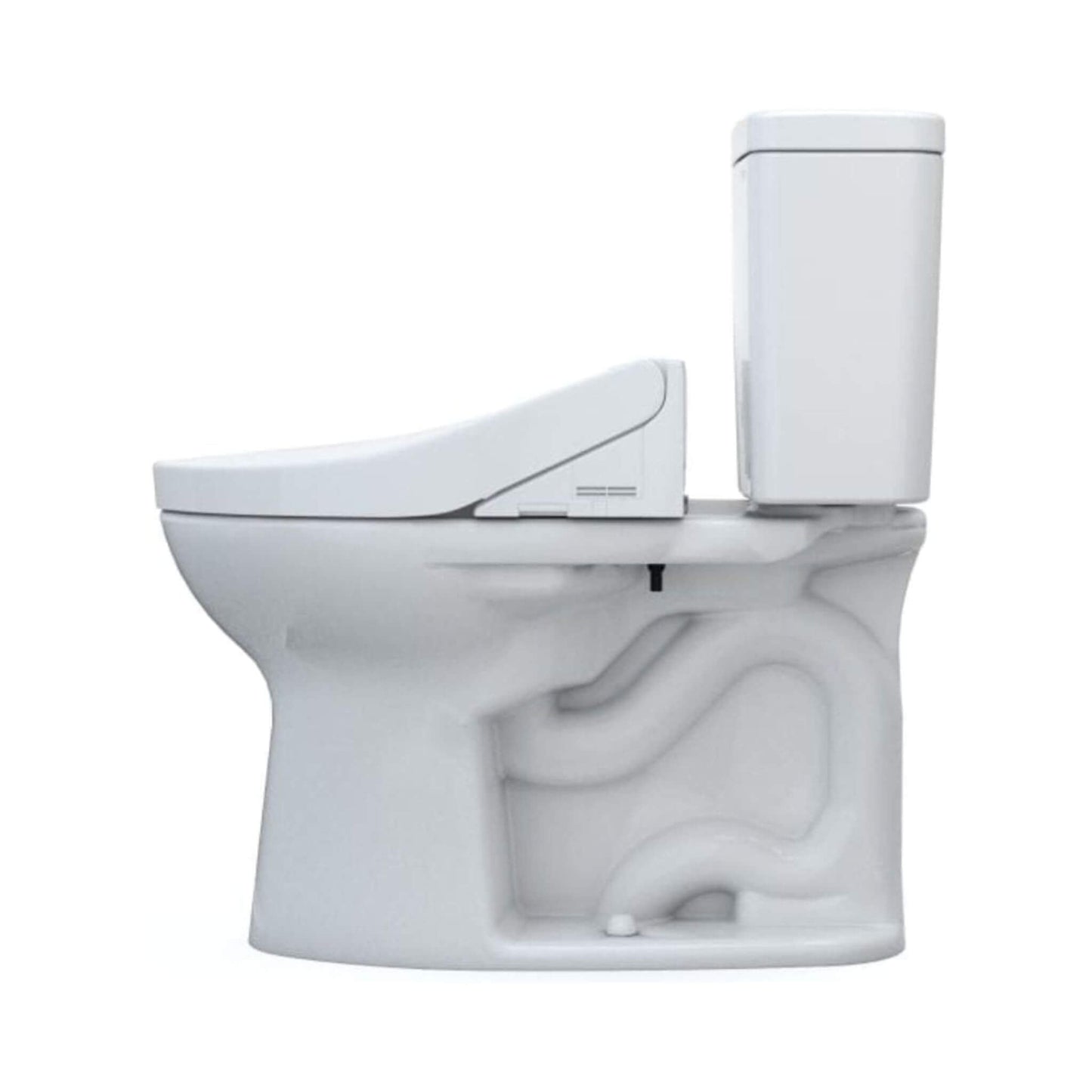 TOTO Drake Washlet C2 with 1.6 GPF Universal Height Bidet Toilet with Left Hand Lever