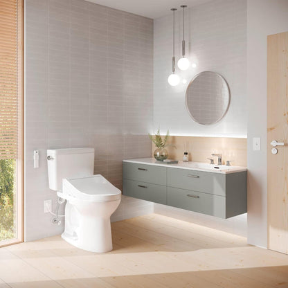 TOTO Drake 1.28 GPF Elongated Universal Height EWater+ Toilet with C5 Bidet Seat