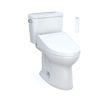 TOTO Drake 1.28 GPF Elongated Universal Height EWater+ Toilet with C5 Bidet Seat
