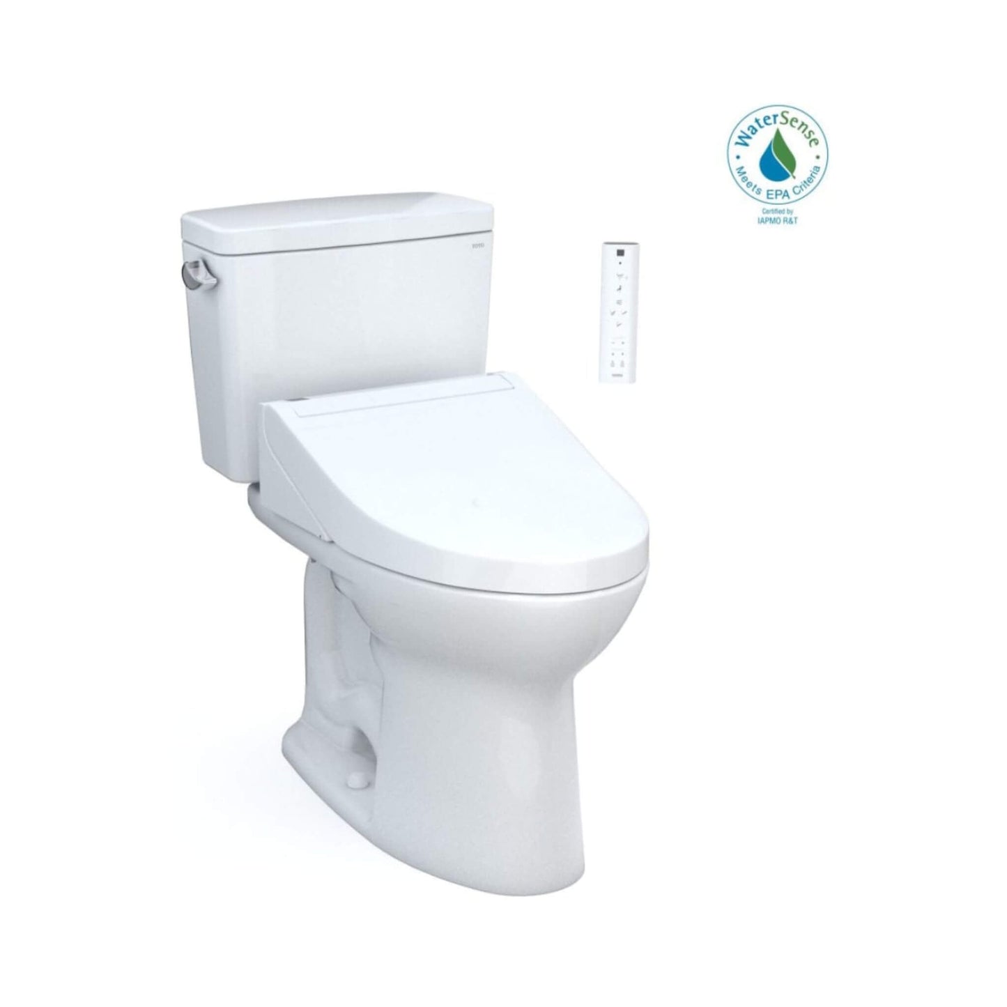 TOTO Drake 1.28 GPF Elongated Universal Height EWater+ Toilet with C5 Bidet Seat