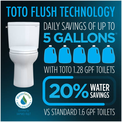 TOTO Drake 1.28 GPF Washlet Elongated Toilet with C5 Bidet Seat