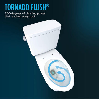 TOTO Drake 1.6 GPF ELongated Chair Height Toilet with C5 Soft Close Bidet Seat