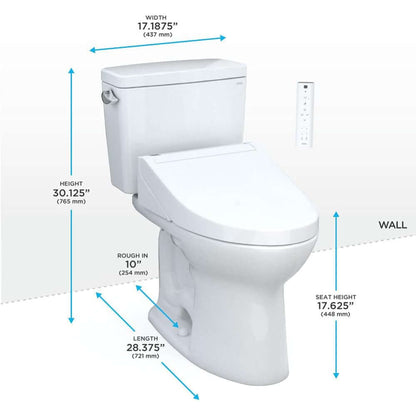 TOTO Drake C5 Bidet Seat with 1.6 GPF Tornado Flush