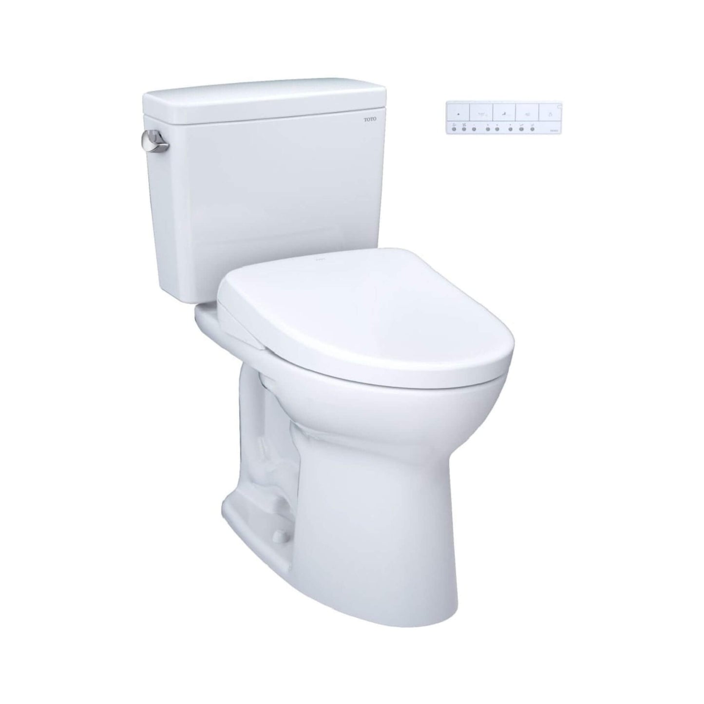 TOTO Drake 1.28 GPF Universal Height Toilet with Washlet S7 Bidet Seat and 10" Rough-In