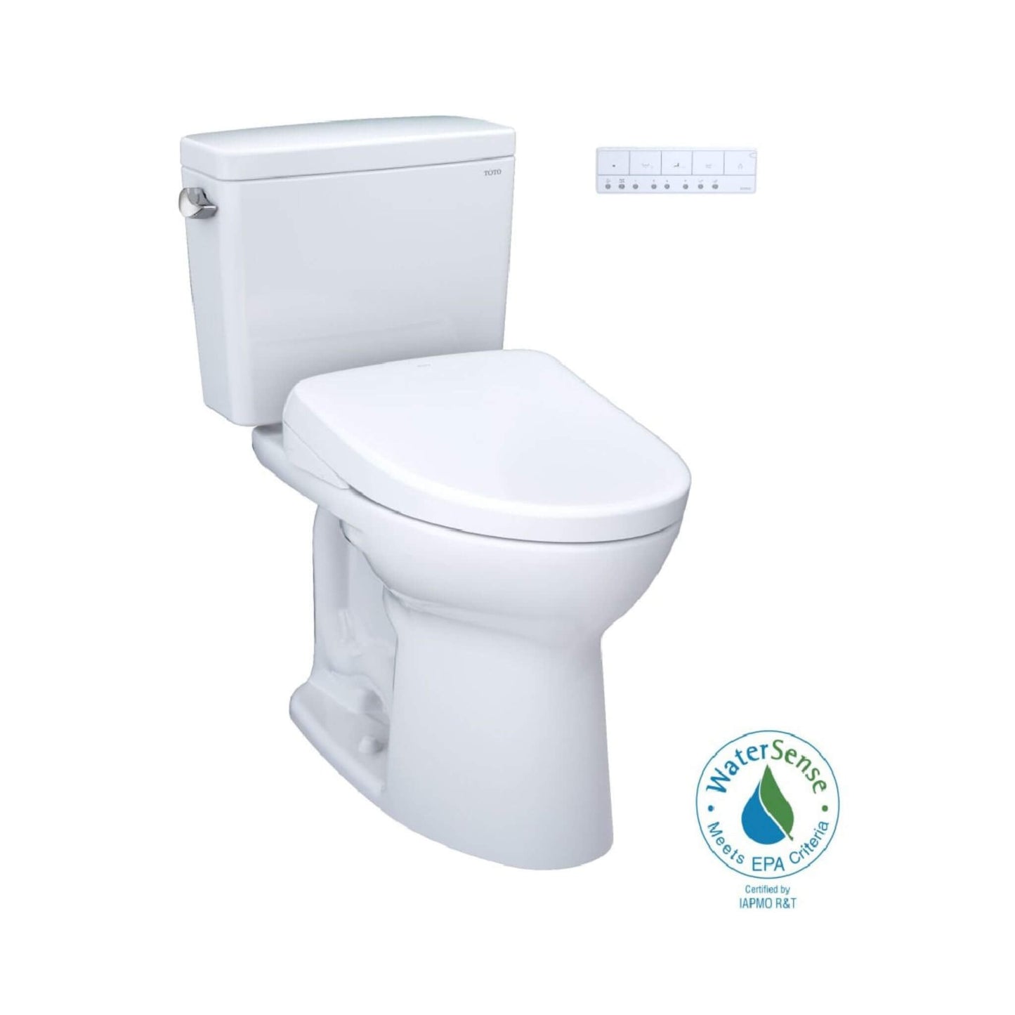 TOTO Drake 1.28 GPF Universal Height Toilet with Washlet S7 Bidet Seat and 10" Rough-In