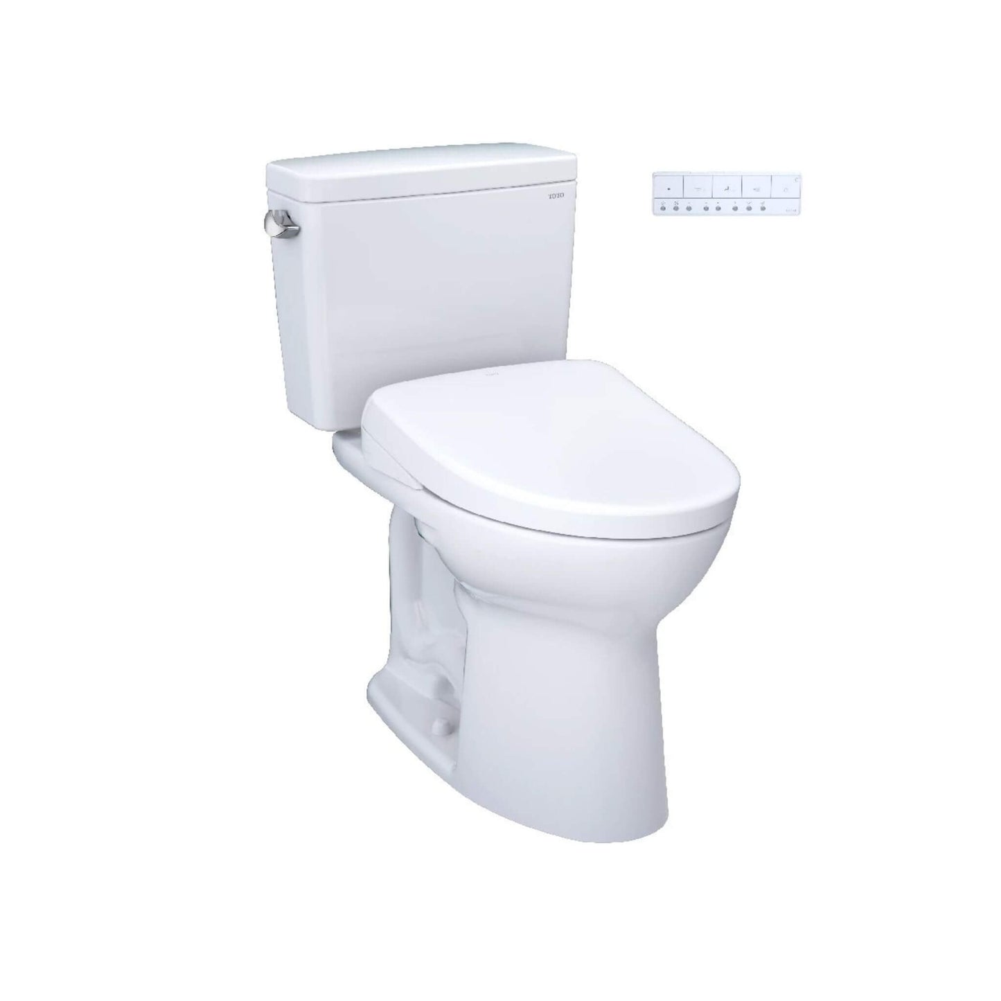 TOTO Drake 1.28 GPF Elongated Chair Height Toilet with Washlet S7 Heated Auto Open Bidet Seat